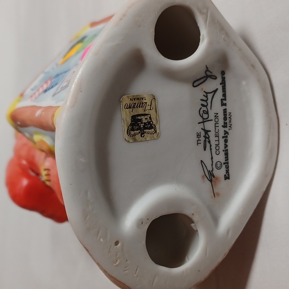 1984 Flambro Sad Clown with Trumpet and Traveler Trunk - Picture 9 of 9